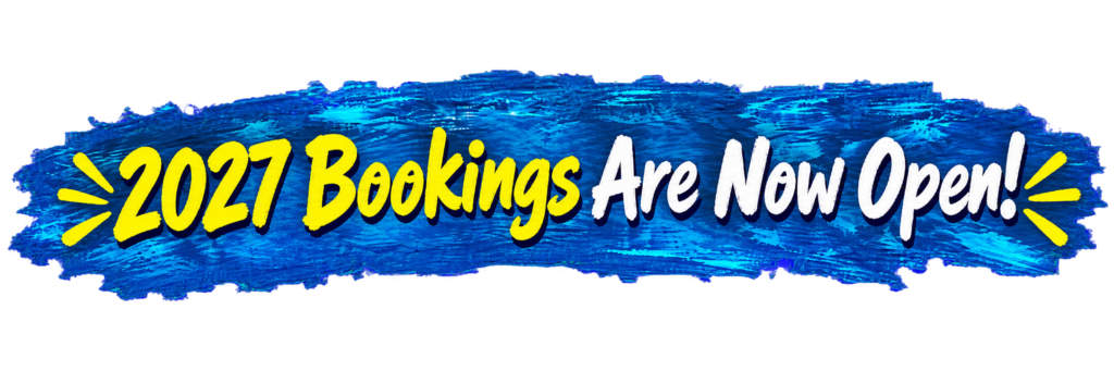 2027 Bookings Now Open Banner